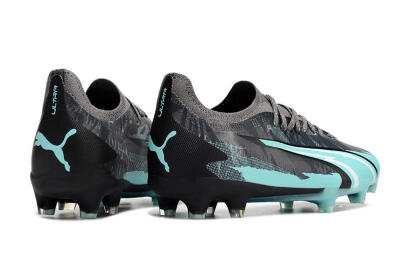 Men's Puma Ultra Ultimate FG Firm Ground Low-Tops Football Boots - Black/Jade