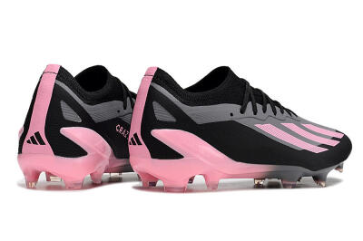 Men's Adidas X 23 Crazyfast.1 FG Firm Ground Low-Tops Football Boots - Black/Pink