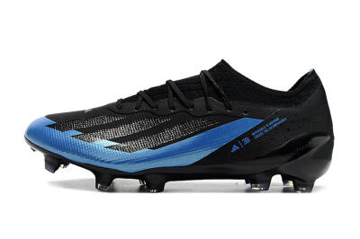 Men's Adidas X Crazyfast.1 FG Firm Ground Low-Tops Football Boots - Black/Blue/Gold