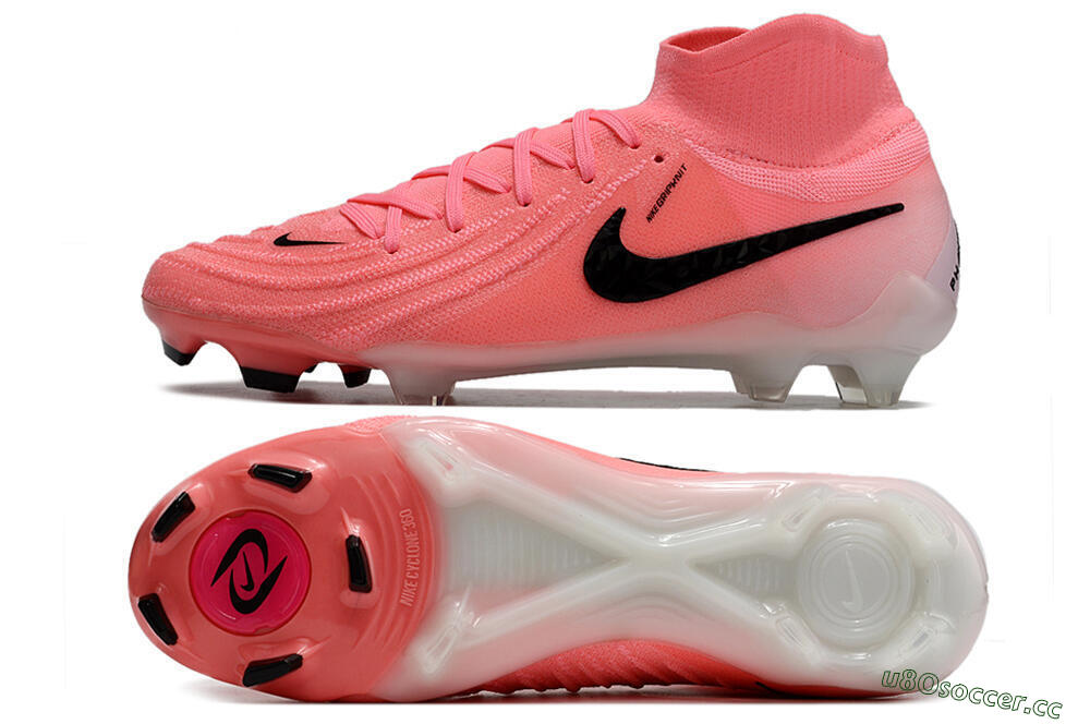 Men's Nike Phantom Luna Elite FG Firm Ground High-Tops Football Boots - Pink/Black 1