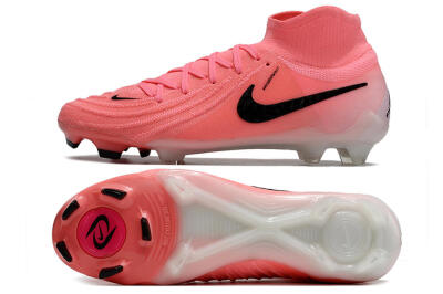 Men's Nike Phantom Luna Elite FG Firm Ground High-Tops Football Boots - Pink/Black