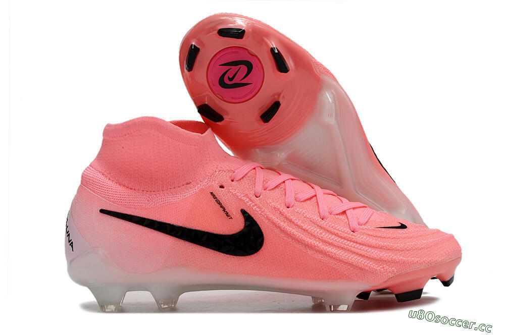 Men's Nike Phantom Luna Elite FG Firm Ground High-Tops Football Boots - Pink/Black 2