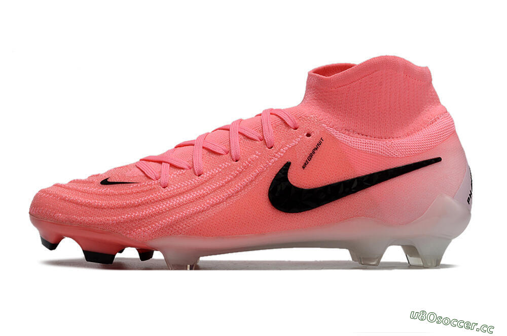 Men's Nike Phantom Luna Elite FG Firm Ground High-Tops Football Boots - Pink/Black 0