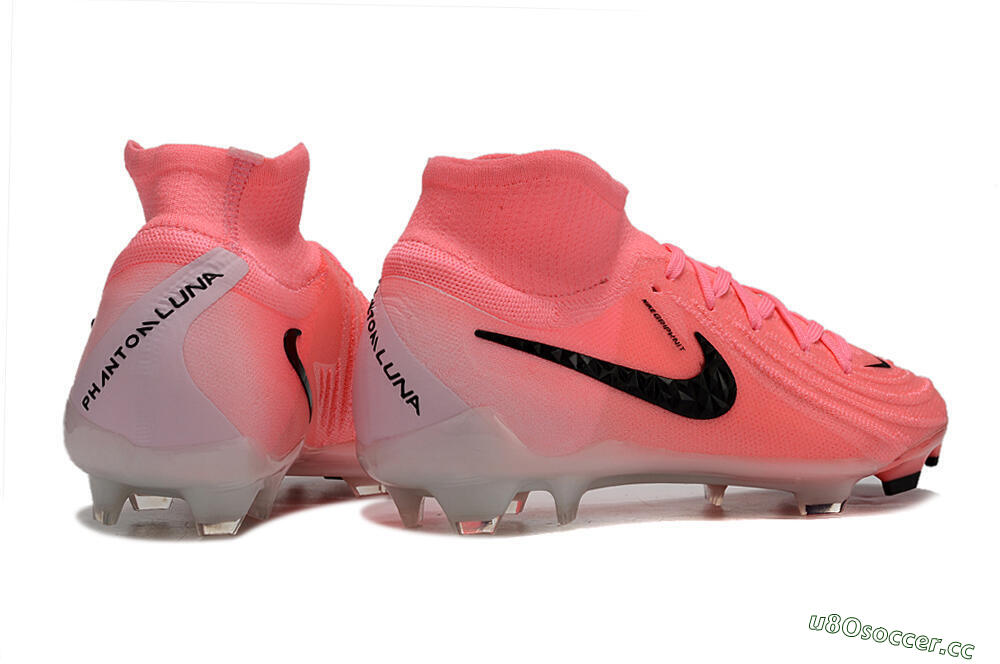 Men's Nike Phantom Luna Elite FG Firm Ground High-Tops Football Boots - Pink/Black 6