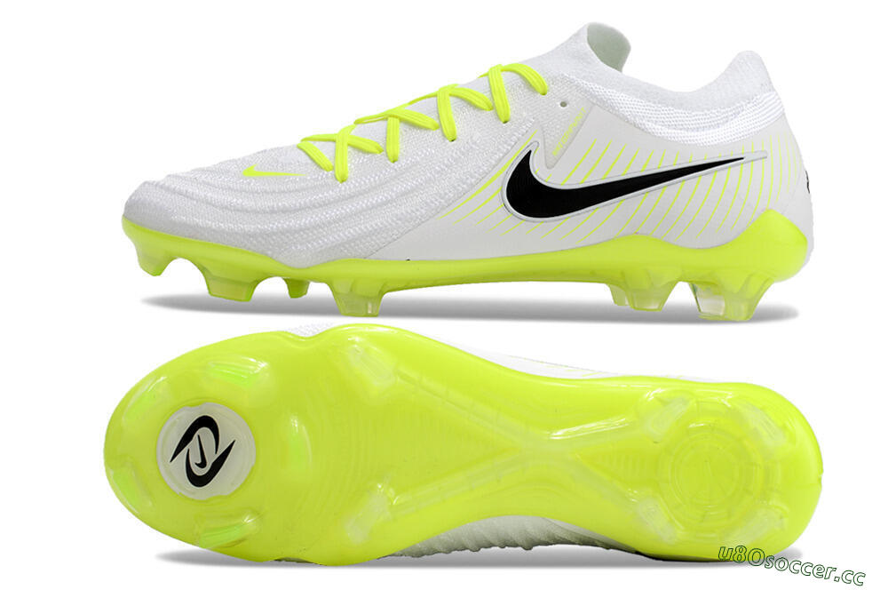 Men's Nike Phantom Luna Elite NU FG Firm Ground Low-Tops Football Boots - White/Yellow/Black 1