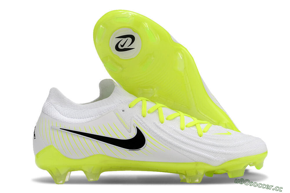 Men's Nike Phantom Luna Elite NU FG Firm Ground Low-Tops Football Boots - White/Yellow/Black 2