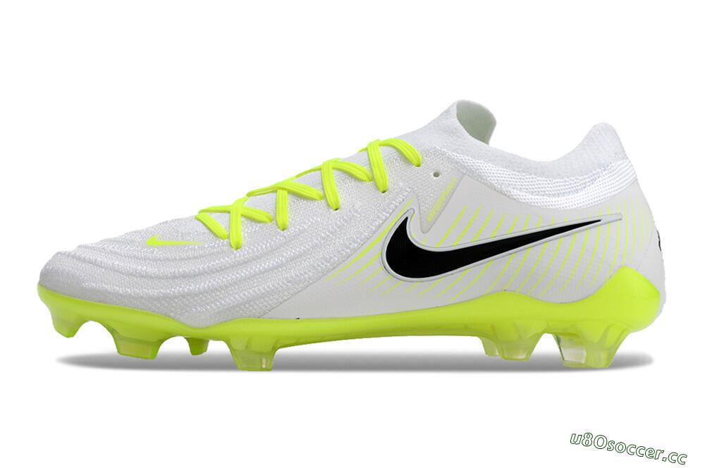 Men's Nike Phantom Luna Elite NU FG Firm Ground Low-Tops Football Boots - White/Yellow/Black 0