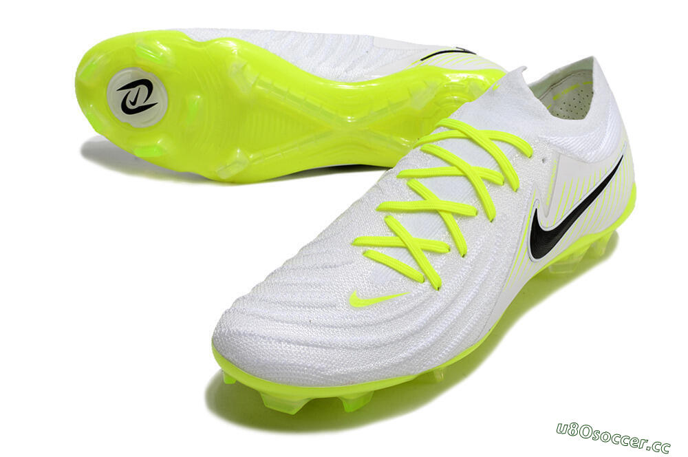 Men's Nike Phantom Luna Elite NU FG Firm Ground Low-Tops Football Boots - White/Yellow/Black 3