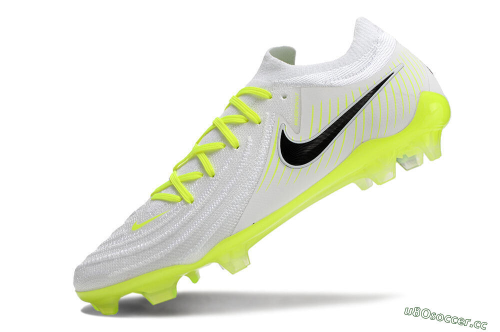 Men's Nike Phantom Luna Elite NU FG Firm Ground Low-Tops Football Boots - White/Yellow/Black 5