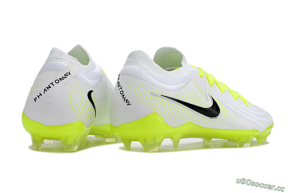 Men's Nike Phantom Luna Elite NU FG Firm Ground Low-Tops Football Boots - White/Yellow/Black 6