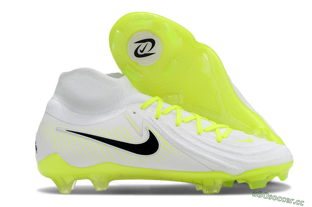 Men's Nike Phantom Luna Elite NU FG Firm Ground Low-Tops Football Boots - White/Yellow/Black 2