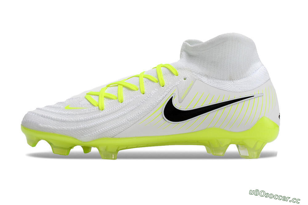 Men's Nike Phantom Luna Elite NU FG Firm Ground Low-Tops Football Boots - White/Yellow/Black 0