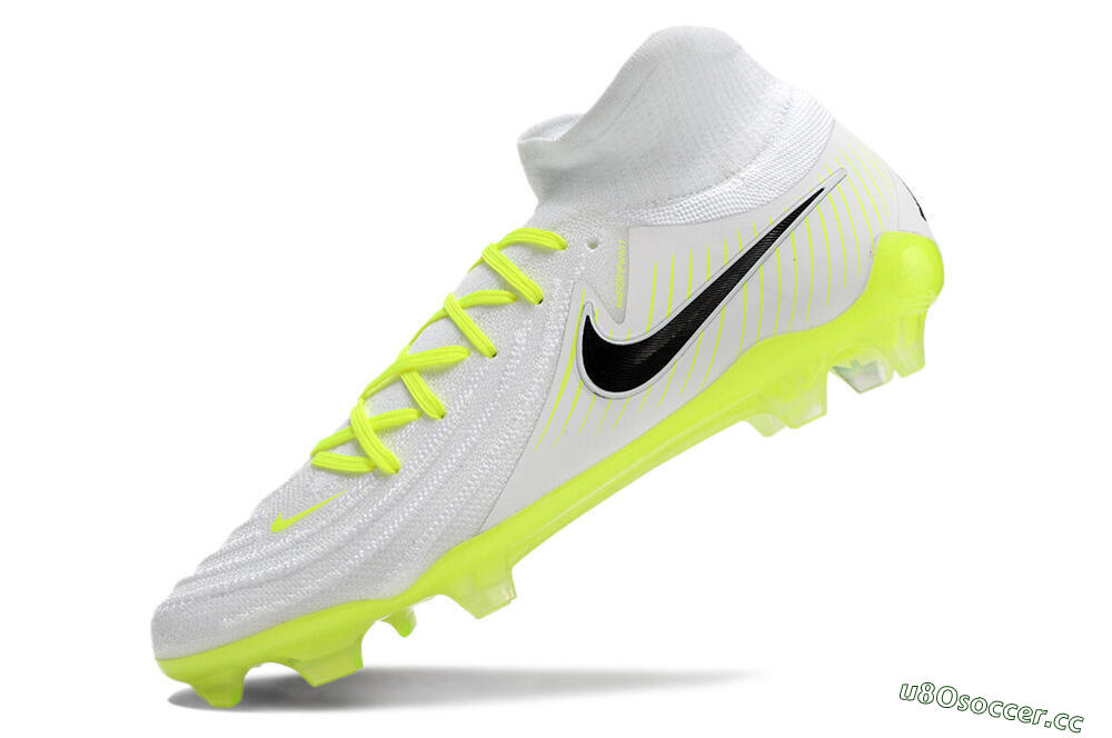 Men's Nike Phantom Luna Elite NU FG Firm Ground Low-Tops Football Boots - White/Yellow/Black 4