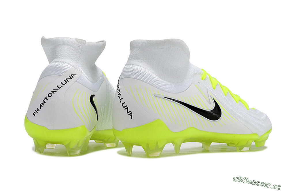 Men's Nike Phantom Luna Elite NU FG Firm Ground Low-Tops Football Boots - White/Yellow/Black 6