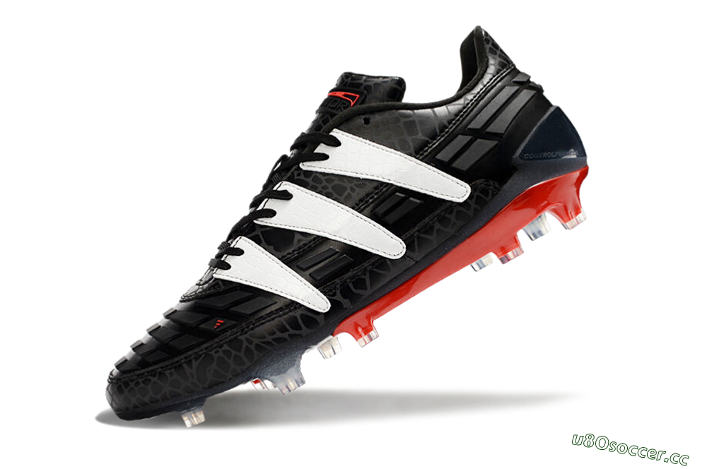 Men's Adidas Predator 94 FG Limited Edition FG Firm Ground Low-Tops Football Boots - Black/Red/White 5