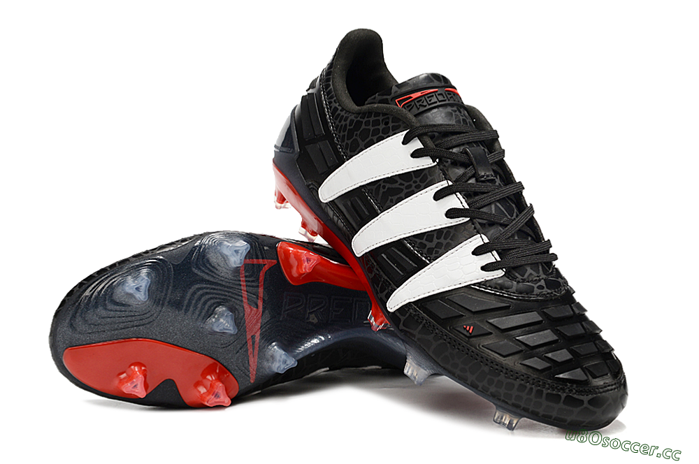 Men's Adidas Predator 94 FG Limited Edition FG Firm Ground Low-Tops Football Boots - Black/Red/White 3