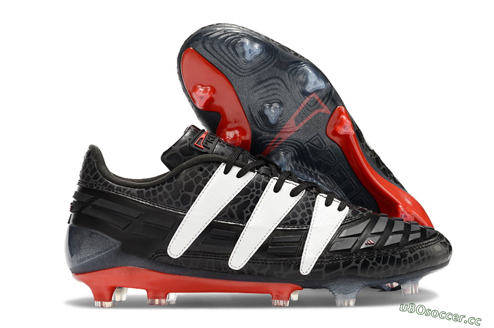 Men's Adidas Predator 94 FG Limited Edition FG Firm Ground Low-Tops Football Boots - Black/Red/White 2