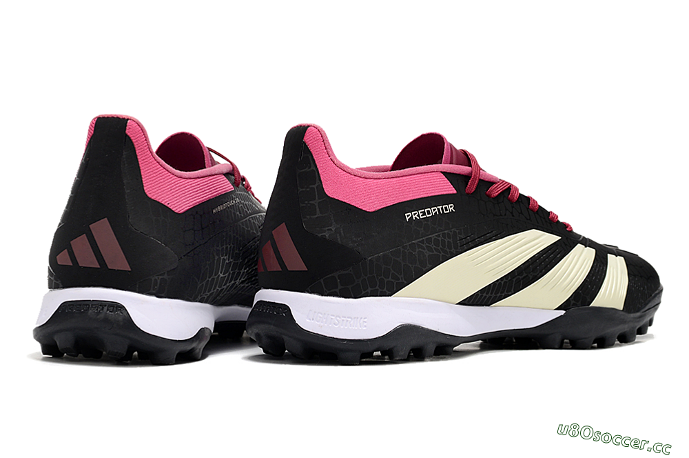 Men's Adidas Predator 24 Elite TF Artificial Turf Low-Tops Football Boots - Black/Beige/Pink 6