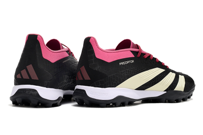Men's Adidas Predator 24 Elite TF Artificial Turf Low-Tops Football Boots - Black/Beige/Pink