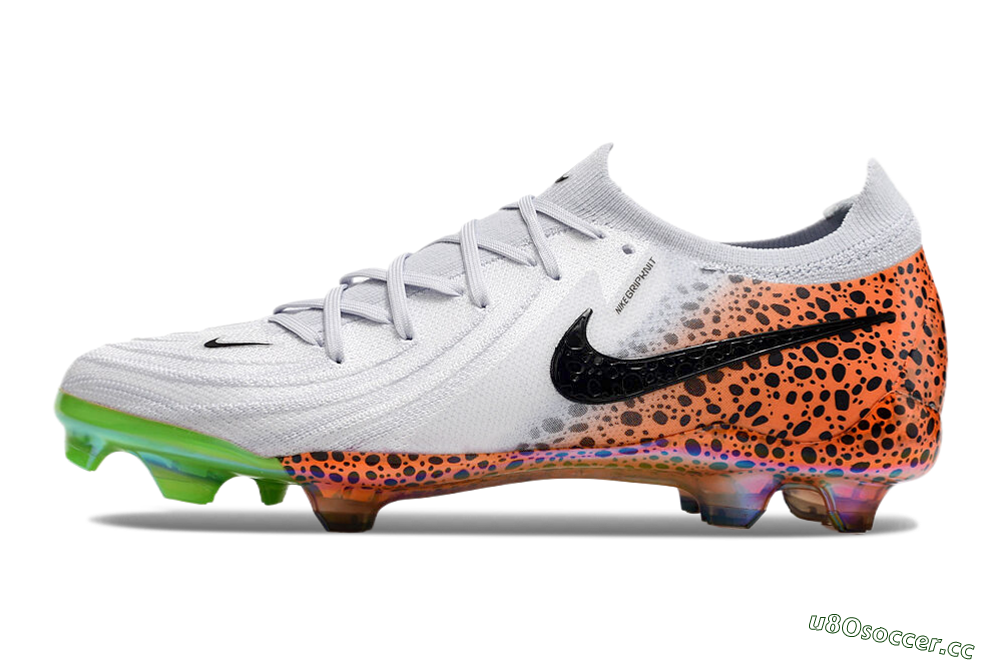 Men's Nike Phantom Luna Elite FG Firm Ground Low-Tops Football Boots - Grey/Orange/Black 0