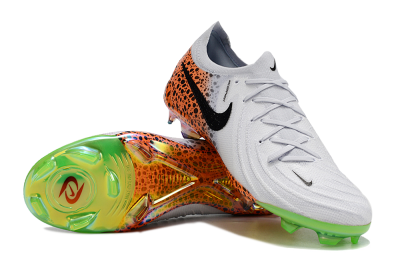 Men's Nike Phantom Luna Elite FG Firm Ground Low-Tops Football Boots - Grey/Orange/Black