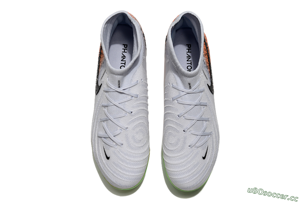 Unisex Nike Phantom Luna Elite NU FG Firm Ground High-Tops Football Boots - White/Black/Orange 4