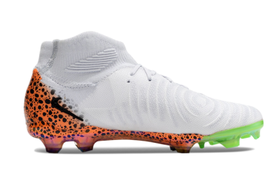Unisex Nike Phantom Luna Elite NU FG Firm Ground High-Tops Football Boots - White/Black/Orange