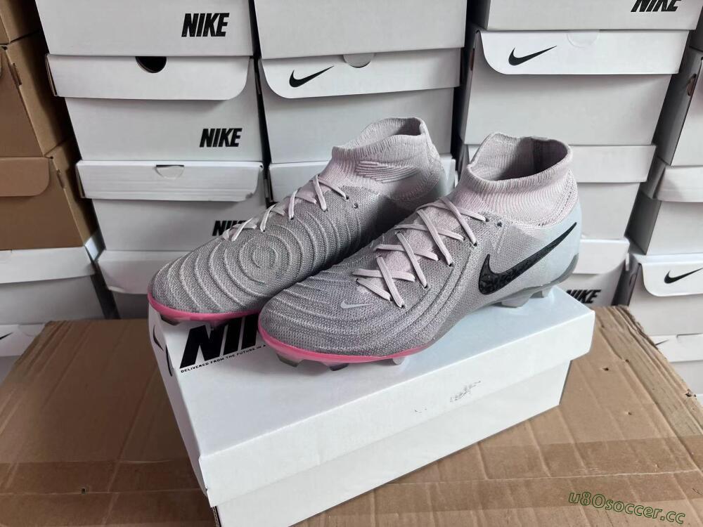 Unisex Nike Phantom Luna Elite NU FG Firm Ground High-Tops Football Boots - Grey/Black/Blue