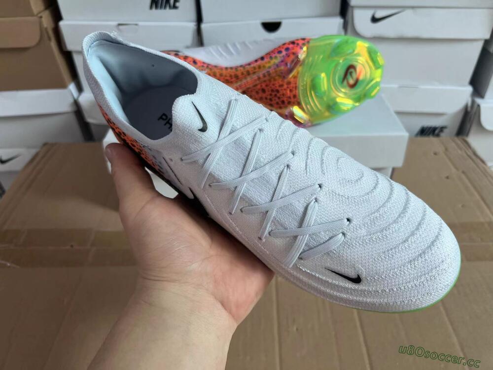 Men's Nike Phantom Luna Elite FG Firm Ground Low-Tops Football Boots - Grey/Orange/Black