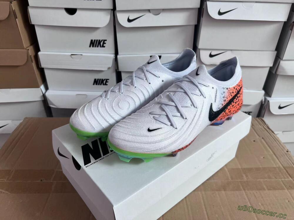 Men's Nike Phantom Luna Elite FG Firm Ground Low-Tops Football Boots - Grey/Orange/Black