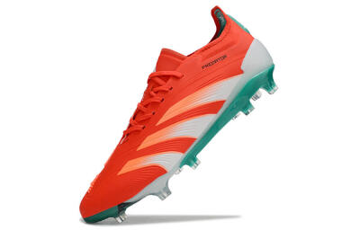 Men's Adidas Predator Accuracy FG Firm Ground Low-Tops Football Boots - Red/White/Green
