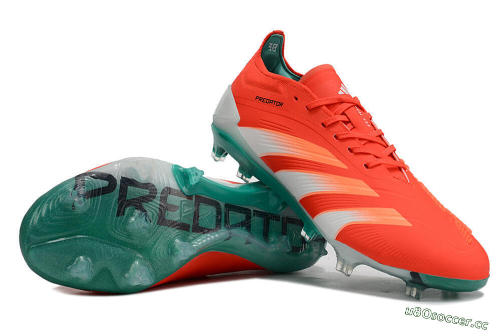 Men's Adidas Predator Accuracy FG Firm Ground Low-Tops Football Boots - Red/White/Green 1