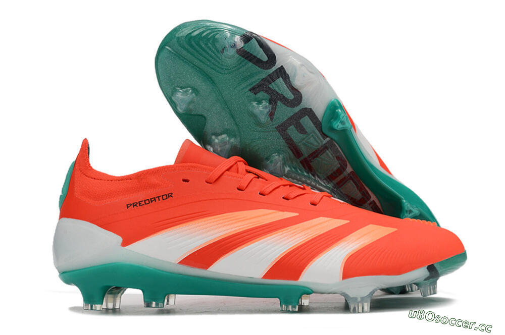 Men's Adidas Predator Accuracy FG Firm Ground Low-Tops Football Boots - Red/White/Green 2