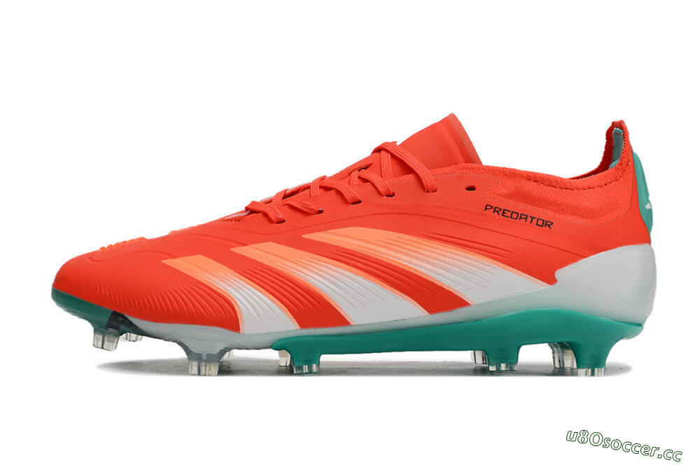 Men's Adidas Predator Accuracy FG Firm Ground Low-Tops Football Boots - Red/White/Green 0