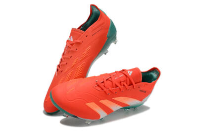 Men's Adidas Predator Accuracy FG Firm Ground Low-Tops Football Boots - Red/White/Green