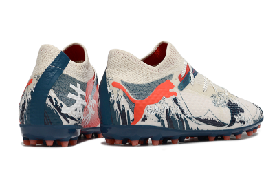 Men's Puma Future Ultimate MG Multi Ground Low-Tops Football Boots - Beige/Blue/Red