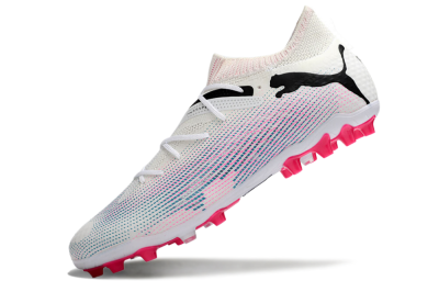 Men's Puma Future Ultimate MG Multi Ground Low-Tops Football Boots - White/Black/Pink