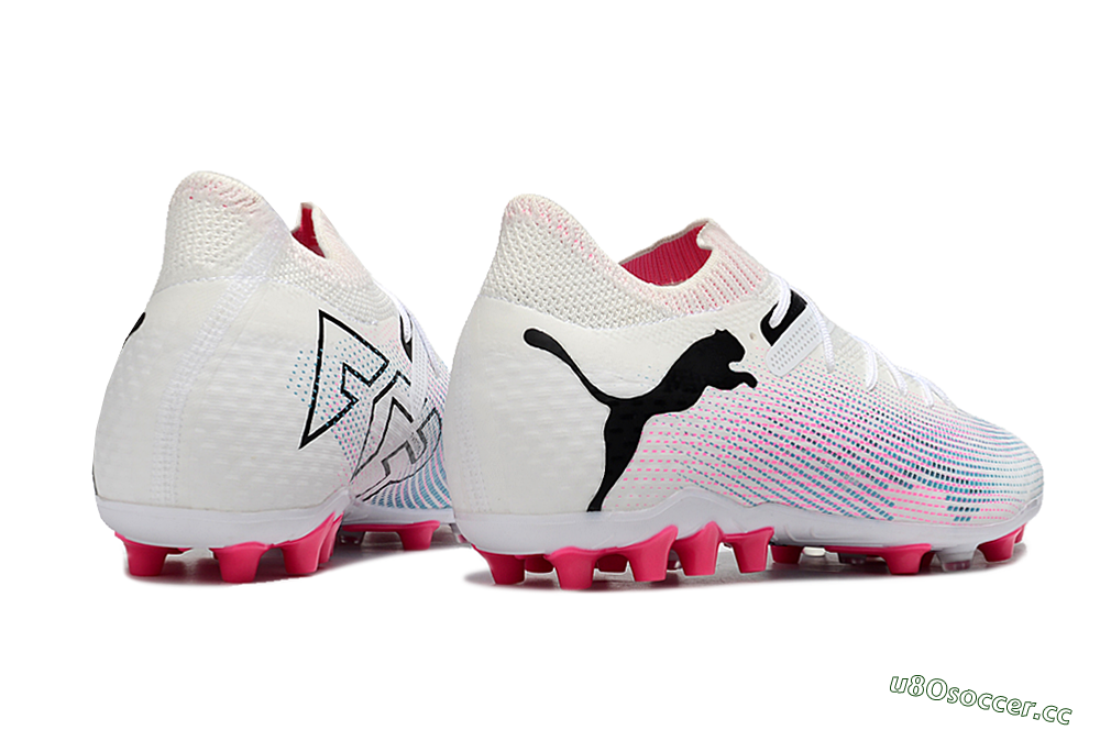 Men's Puma Future Ultimate MG Multi Ground Low-Tops Football Boots - White/Black/Pink 6