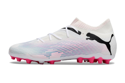 Men's Puma Future Ultimate MG Multi Ground Low-Tops Football Boots - White/Black/Pink