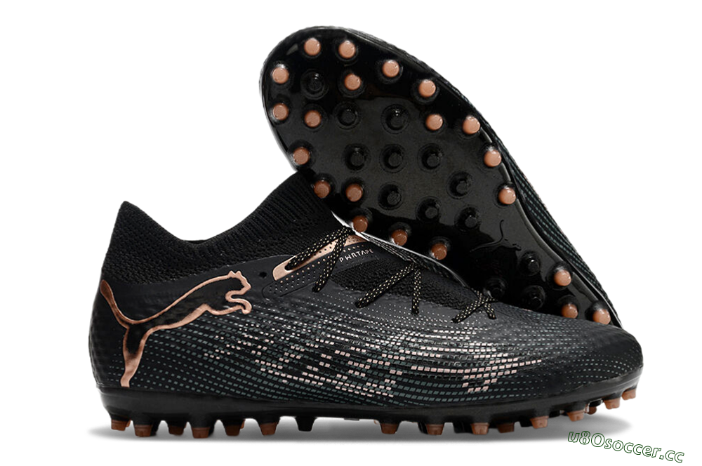 Men's Puma Future Ultimate MG Multi Ground Low-Tops Football Boots - Black/Blue/Gold 2