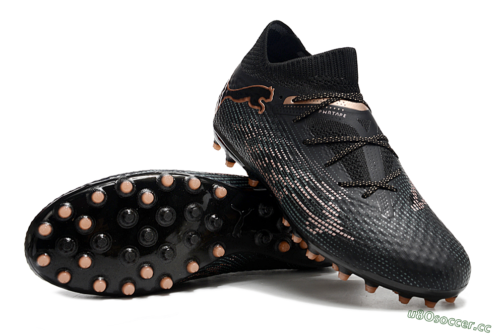 Men's Puma Future Ultimate MG Multi Ground Low-Tops Football Boots - Black/Blue/Gold 3