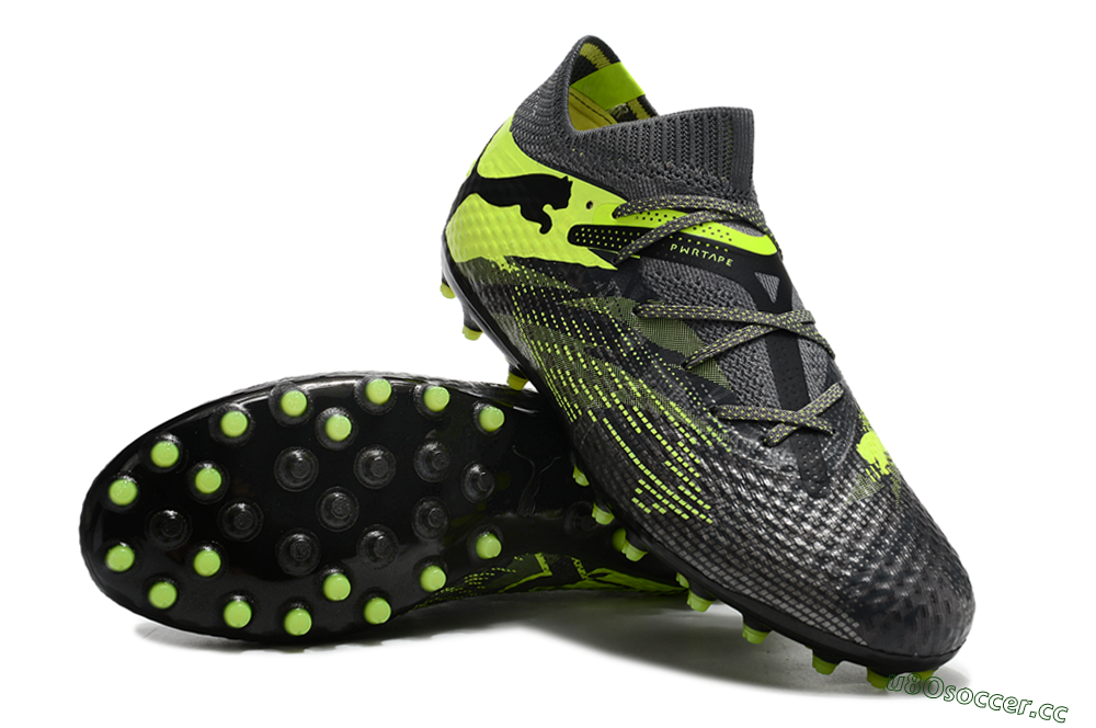 Men's Puma Future Ultimate MG Multi Ground Low-Tops Football Boots - Black/Yellow 3