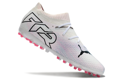 Men's Puma Future Ultimate MG Multi Ground Low-Tops Football Boots - White/Pink/Blue/Black