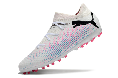 Men's Puma Future Ultimate MG Multi Ground Low-Tops Football Boots - White/Pink/Blue/Black