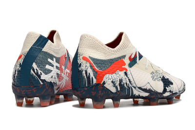 Men's Puma Future Ultimate FG Firm Ground Low-Tops Football Boots - Beige/Blue/Red