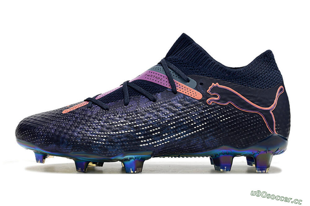 Men's Puma Future Ultimate FG Firm Ground Low-Tops Football Boots - Blue/Purple/Pink 0