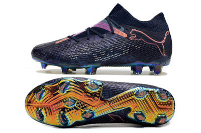 Men's Puma Future Ultimate FG Firm Ground Low-Tops Football Boots - Blue/Purple/Pink