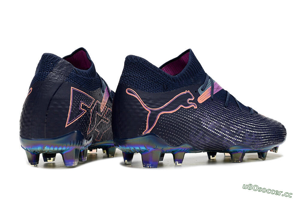 Men's Puma Future Ultimate FG Firm Ground Low-Tops Football Boots - Blue/Purple/Pink 6
