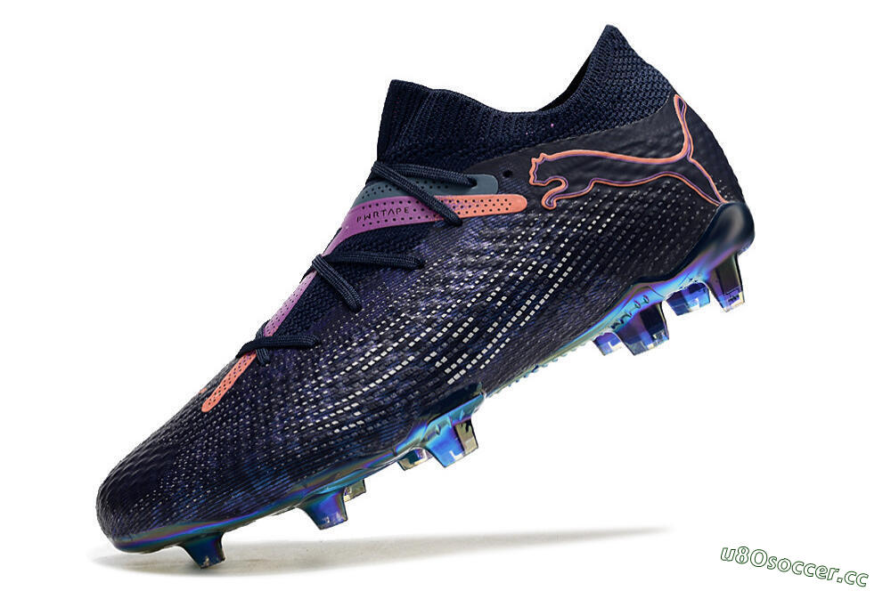 Men's Puma Future Ultimate FG Firm Ground Low-Tops Football Boots - Blue/Purple/Pink 5