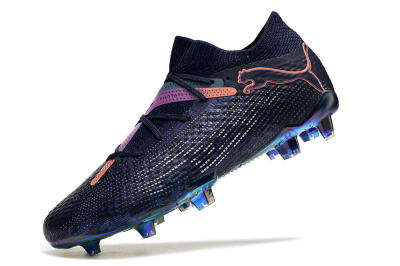 Men's Puma Future Ultimate FG Firm Ground Low-Tops Football Boots - Blue/Purple/Pink